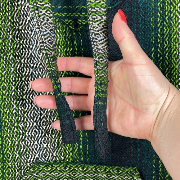 ORIZABA ORIGINAL Baja hoodie long sleeve kangaroo pocket blue-green Sz XL - Picture 8 of 12